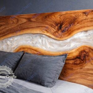 White Resin Epoxy Bed Headboard