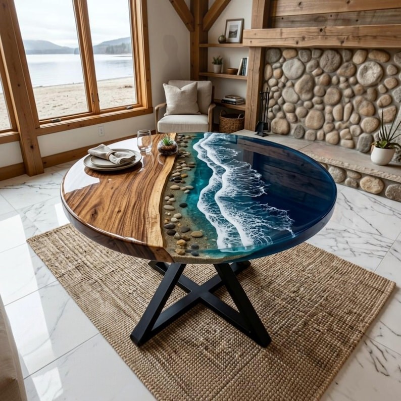 Handcrafted Epoxy Coffee table